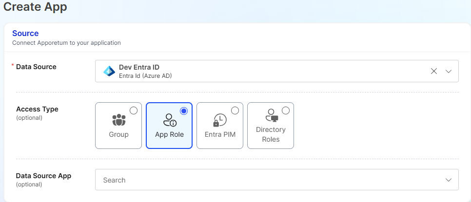 Configure App Role Access Type