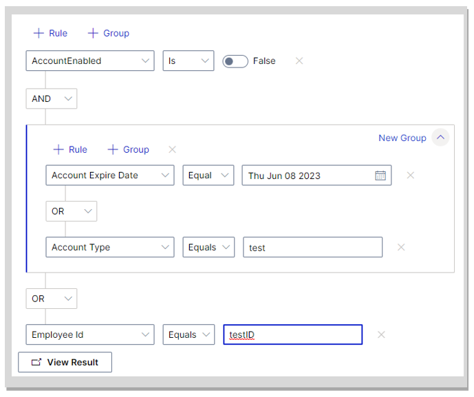 account type membership filter 1