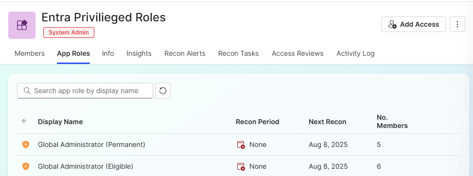 Select App Role