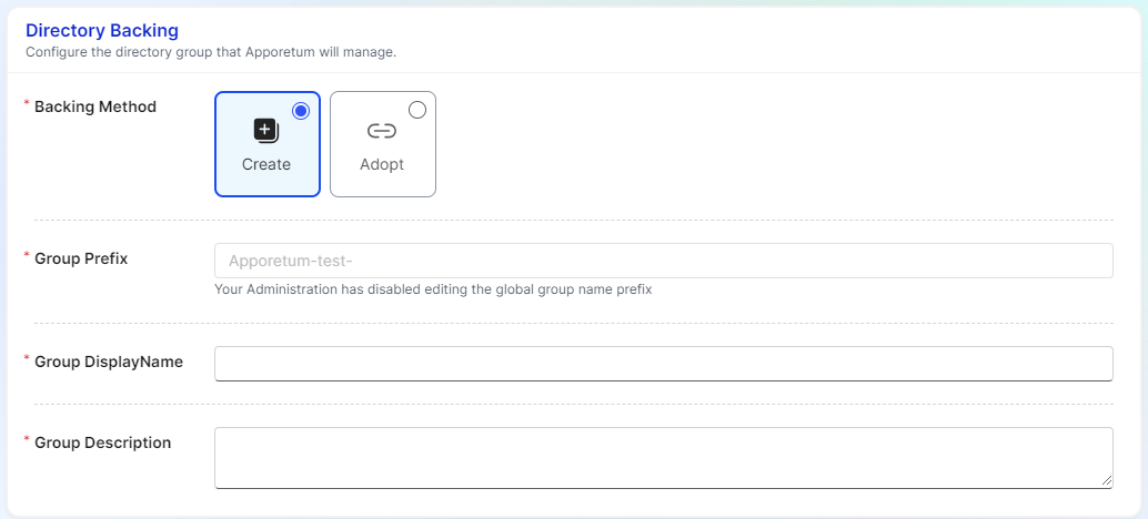 configure directory backing