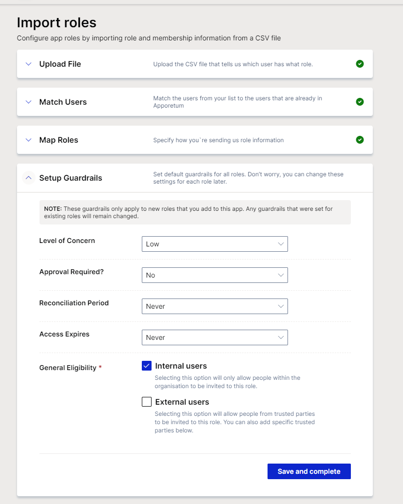 CSV app configuration